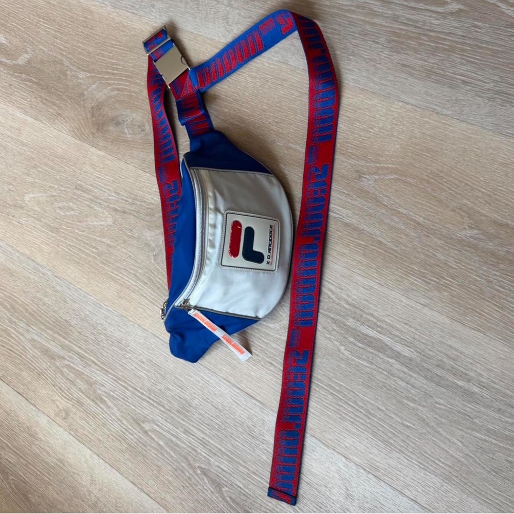 Fila Blue and White Bag with Red Accents